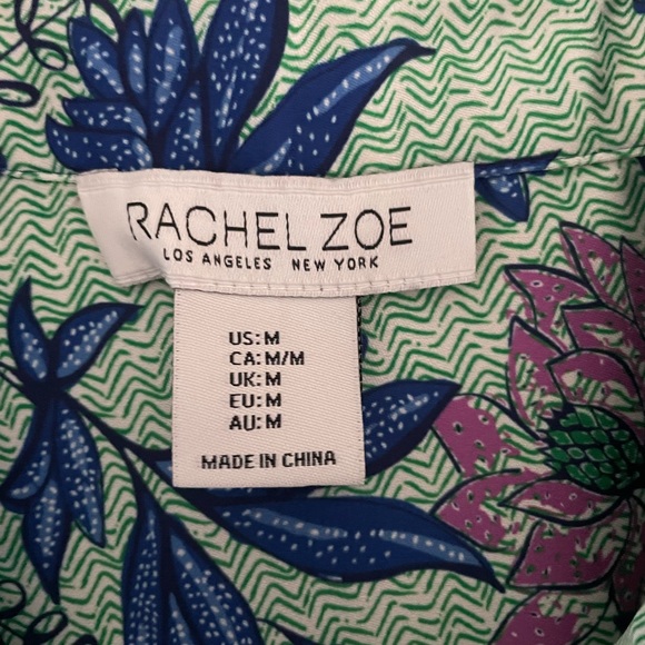 Rachel Zoe satin patchwork print dress shirt - Picture 2 of 3